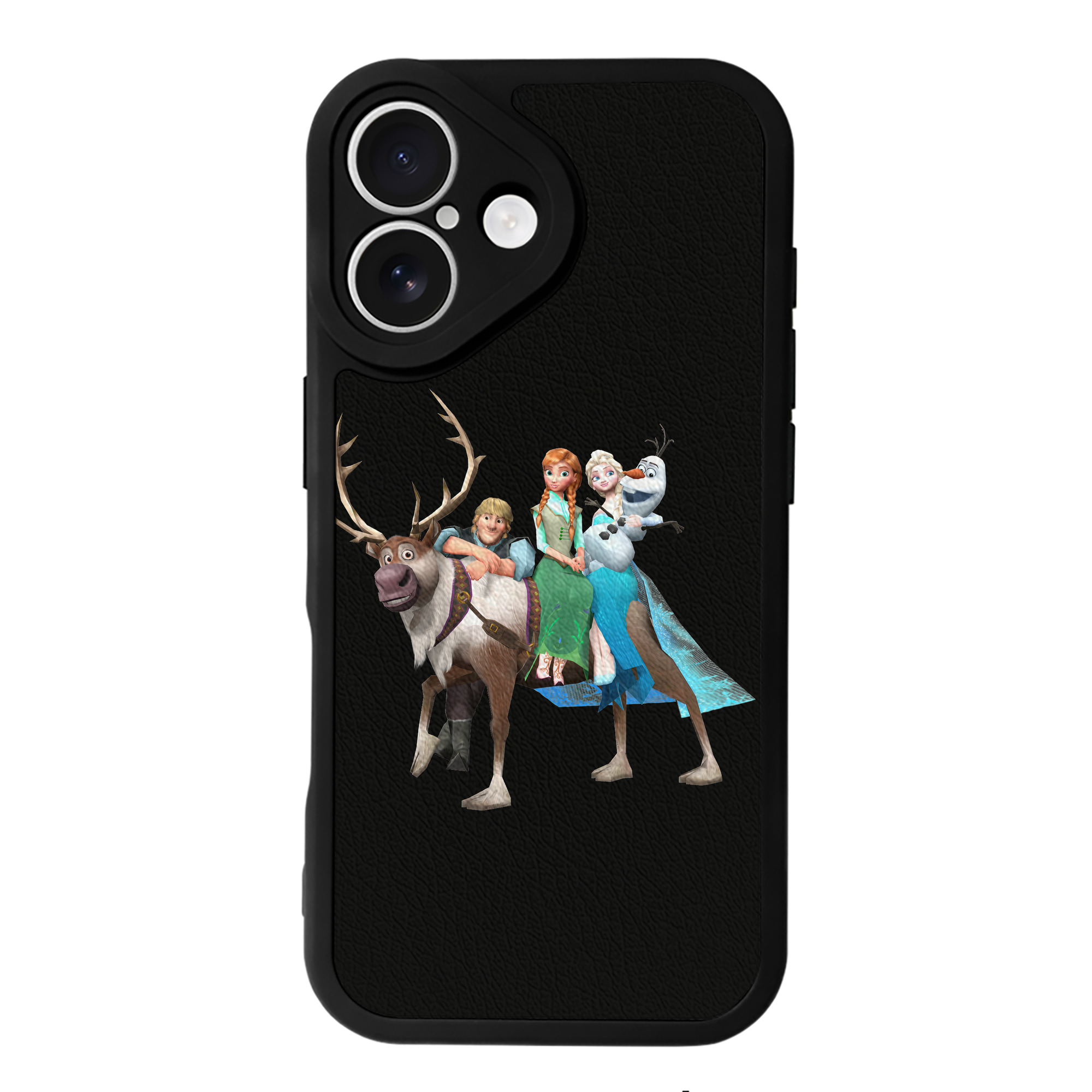 （画像用） アナと雪の女王 アンナ エルサ Frozen Anna Elsa 【iPhone 16シリーズ対応】シリコンスマホケース（レザー調） 材質：シリコン